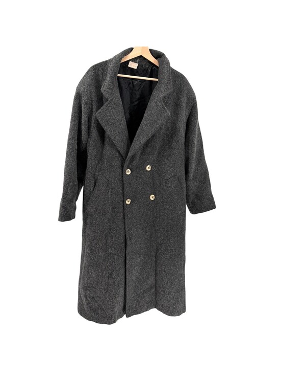 Other - Vintage 80s Le Chateau Charcoal Double Breasted Overcoat